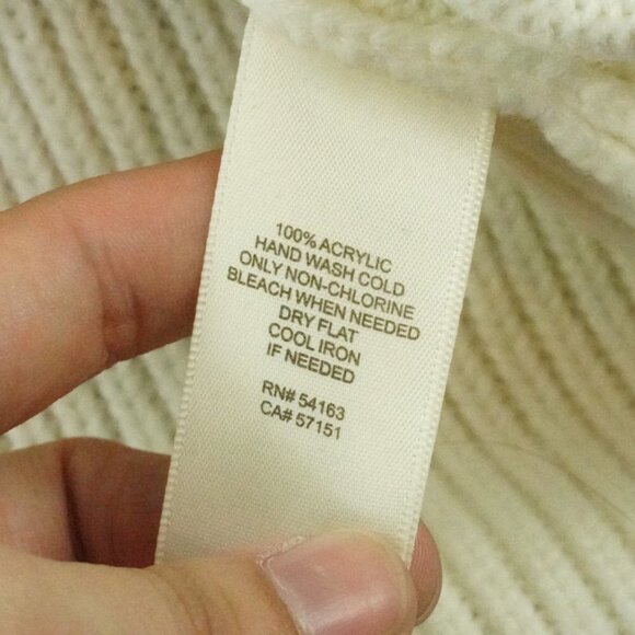 Eliza J Knit Sweater Dress Womens Large White Bell Sleeve Nordic Scandinavian - Picture 6 of 13